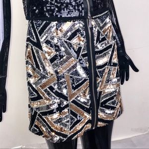 X by NDB Bethany Skirt in Contrast Shine